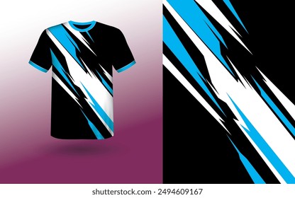 T-shirt Sport Design Template, T-shirt Mockup Abstract Grunge Sport Jersey Design For Cricket, Football Soccer, Racing, Sports, Running Soccer Jersey. Uniform Front View