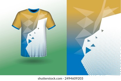 T-shirt Sport Design Template, T-shirt Mockup Abstract Grunge Sport Jersey Design For Cricket, Football Soccer, Racing, Sports, Running Soccer Jersey. Uniform Front View