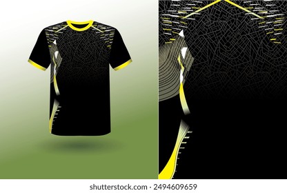 T-shirt Sport Design Template, T-shirt Mockup Abstract Grunge Sport Jersey Design For Cricket, Football Soccer, Racing, Sports, Running Soccer Jersey. Uniform Front View