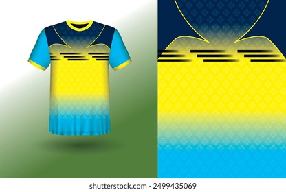 T-shirt Sport Design Template, T-shirt Mockup Abstract Grunge Sport Jersey Design For Cricket, Football Soccer, Racing, Sports, Running Soccer Jersey. Uniform Front View