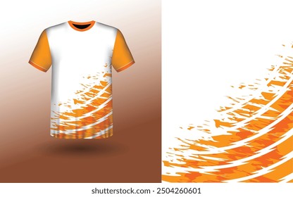 T-shirt Sport Design Template, T-shirt Mockup Abstract Grunge Sport Jersey Design For Cricket, Football Soccer, Racing, Sports, Running Soccer Jersey. Uniform Front View