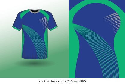 T-shirt Sport Design Template, T-shirt Mockup Abstract Grunge Sport Jersey Design For Cricket, Football Soccer, Racing, Sports, Running Soccer Jersey. Uniform Front View