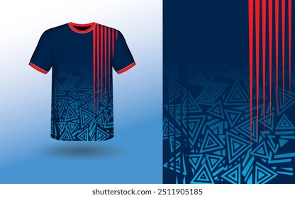 T-shirt Sport Design Template, T-shirt Mockup Abstract Grunge Sport Jersey Design For Cricket, Football Soccer, Racing, Sports, Running Soccer Jersey. Uniform Front View