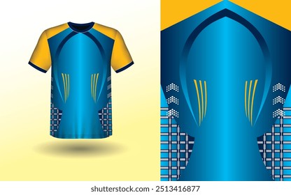 T-shirt Sport Design Template, T-shirt Mockup Abstract Grunge Sport Jersey Design For Cricket, Football Soccer, Racing, Sports, Running Soccer Jersey. Uniform Front View