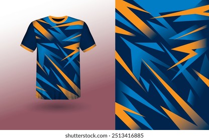 T-shirt Sport Design Template, T-shirt Mockup Abstract Grunge Sport Jersey Design For Cricket, Football Soccer, Racing, Sports, Running Soccer Jersey. Uniform Front View