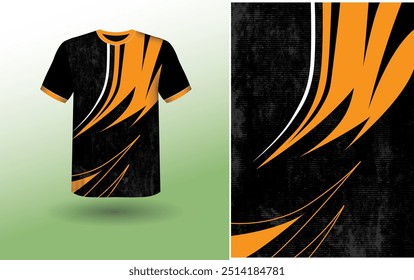 T-shirt Sport Design Template, T-shirt Mockup Abstract Grunge Sport Jersey Design For Cricket, Football Soccer, Racing, Sports, Running Soccer Jersey. Uniform Front View