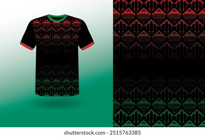 T-shirt Sport Design Template, T-shirt Mockup Abstract Grunge Sport Jersey Design For Cricket, Football Soccer, Racing, Sports, Running Soccer Jersey. Uniform Front View