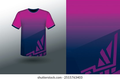 T-shirt Sport Design Template, T-shirt Mockup Abstract Grunge Sport Jersey Design Para Críquete, Futebol Futebol, Corrida, Esportes, Corrida Futebol Jersey. Visão frontal uniforme