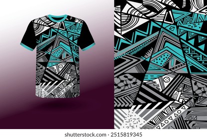 T-shirt Sport Design Template, T-shirt Mockup Abstract Grunge Sport Jersey Design For Cricket, Football Soccer, Racing, Sports, Running Soccer Jersey. Uniform Front View