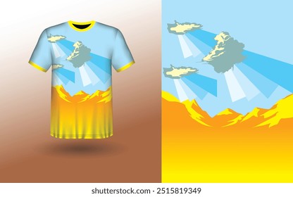 T-shirt Sport Design Template, T-shirt Mockup Abstract Grunge Sport Jersey Design For Cricket, Football Soccer, Racing, Sports, Running Soccer Jersey. Uniform Front View
