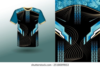 T-shirt Sport Design Template, T-shirt Mockup Abstract Grunge Sport Jersey Design For Cricket, Football Soccer, Racing, Sports, Running Soccer Jersey. Uniform Front View