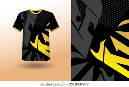 T-shirt Sport Design Template, T-shirt Mockup Abstract Grunge Sport Jersey Design For Cricket, Football Soccer, Racing, Sports, Running Soccer Jersey. Uniform Front View