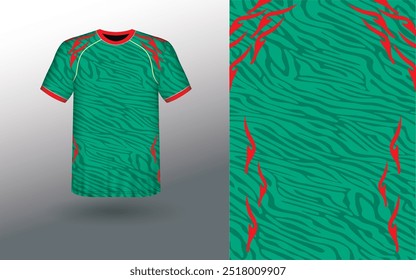 T-shirt Sport Design Template, T-shirt Mockup Abstract Grunge Sport Jersey Design For Cricket, Football Soccer, Racing, Sports, Running Soccer Jersey. Uniform Front View