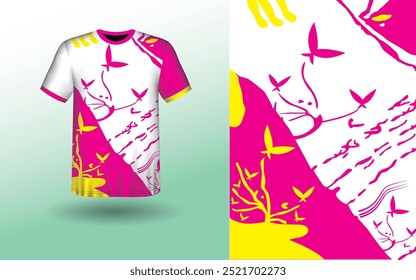 T-shirt Sport Design Template, T-shirt Mockup Abstract Grunge Sport Jersey Design For Cricket, Football Soccer, Racing, Sports, Running Soccer Jersey. Uniform Front View