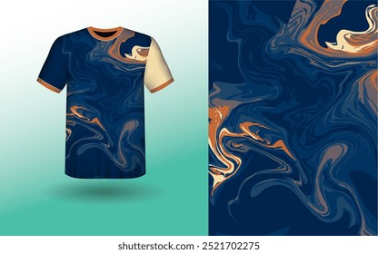 T-shirt Sport Design Template, T-shirt Mockup Abstract Grunge Sport Jersey Design Para Críquete, Futebol Futebol, Corrida, Esportes, Corrida Futebol Jersey. Visão frontal uniforme
