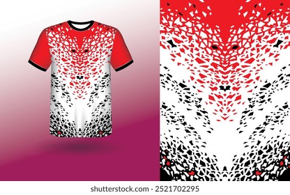 T-shirt Sport Design Template, T-shirt Mockup Abstract Grunge Sport Jersey Design For Cricket, Football Soccer, Racing, Sports, Running Soccer Jersey. Uniform Front View
