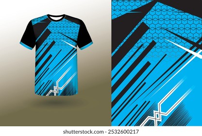 T-shirt Sport Design Template, T-shirt Mockup Abstract Grunge Sport Jersey Design For Cricket, Football Soccer, Racing, Sports, Running Soccer Jersey. Uniform Front View