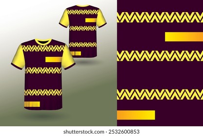 T-shirt Sport Design Template, T-shirt Mockup Abstract Grunge Sport Jersey Design Para Críquete, Futebol Futebol, Corrida, Esportes, Corrida Futebol Jersey. Visão frontal uniforme