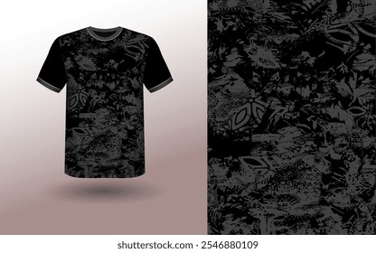 T-shirt Sport Design Template, T-shirt Mockup Abstract Grunge Sport Jersey Design For Cricket, Football Soccer, Racing, Sports, Running Soccer Jersey. Uniform Front View