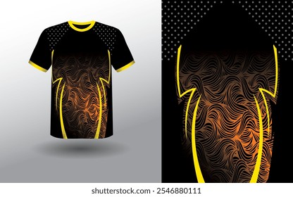 T-shirt Sport Design Template, T-shirt Mockup Abstract Grunge Sport Jersey Design For Cricket, Football Soccer, Racing, Sports, Running Soccer Jersey. Uniform Front View