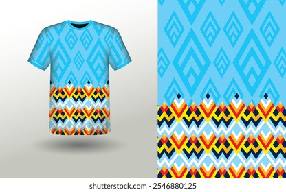 T-shirt Sport Design Template, T-shirt Mockup Abstract Grunge Sport Jersey Design For Cricket, Football Soccer, Racing, Sports, Running Soccer Jersey. Uniform Front View