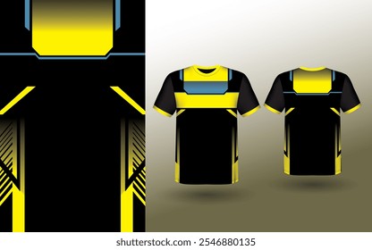 T-shirt Sport Design Template, T-shirt Mockup Abstract Grunge Sport Jersey Design For Cricket, Football Soccer, Racing, Sports, Running Soccer Jersey. Uniform Front View