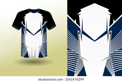 T-shirt Sport Design Template, T-shirt Mockup Abstract Grunge Sport Jersey Design For Cricket, Football Soccer, Racing, Sports, Running Soccer Jersey. Uniform Front View