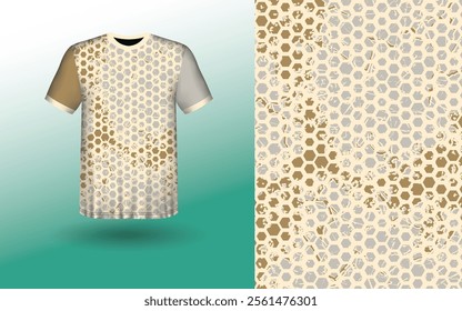 T-shirt Sport Design Template, T-shirt Mockup Abstract Grunge Sport Jersey Design For Cricket, Football Soccer, Racing, Sports, Running Soccer Jersey. Uniform Front View