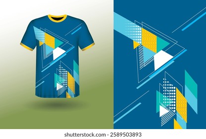 T-shirt Sport Design Template, T-shirt Mockup Abstract Grunge Sport Jersey Design For Cricket, Football Soccer, Racing, Sports, Running Soccer Jersey. Uniform Front View