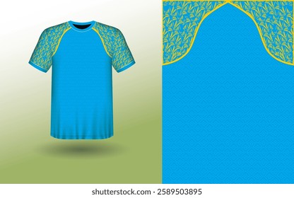 T-shirt Sport Design Template, T-shirt Mockup Abstract Grunge Sport Jersey Design For Cricket, Football Soccer, Racing, Sports, Running Soccer Jersey. Uniform Front View