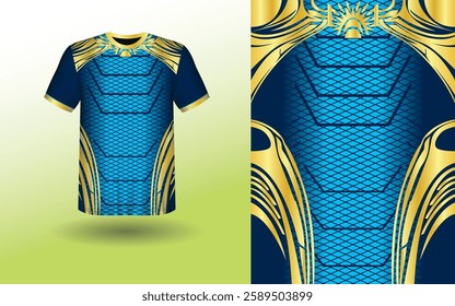 T-shirt Sport Design Template, T-shirt Mockup Abstract Grunge Sport Jersey Design For Cricket, Football Soccer, Racing, Sports, Running Soccer Jersey. Uniform Front View