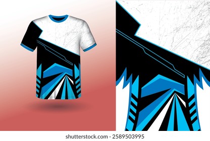 T-shirt Sport Design Template, T-shirt Mockup Abstract Grunge Sport Jersey Design For Cricket, Football Soccer, Racing, Sports, Running Soccer Jersey. Uniform Front View