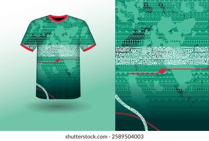 T-shirt Sport Design Template, T-shirt Mockup Abstract Grunge Sport Jersey Design For Cricket, Football Soccer, Racing, Sports, Running Soccer Jersey. Uniform Front View