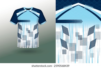 T-shirt Sport Design Template, T-shirt Mockup Abstract Grunge Sport Jersey Design For Cricket, Football Soccer, Racing, Sports, Running Soccer Jersey. Uniform Front View
