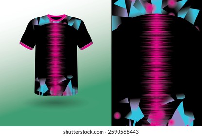 T-shirt Sport Design Template, T-shirt Mockup Abstract Grunge Sport Jersey Design For Cricket, Football Soccer, Racing, Sports, Running Soccer Jersey. Uniform Front View