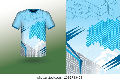 T-shirt Sport Design Template, T-shirt Mockup Abstract Grunge Sport Jersey Design For Cricket, Football Soccer, Racing, Sports, Running Soccer Jersey. Uniform Front View