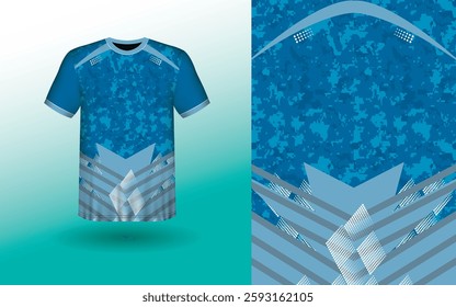 T-shirt Sport Design Template, T-shirt Mockup Abstract Grunge Sport Jersey Design For Cricket, Football Soccer, Racing, Sports, Running Soccer Jersey. Uniform Front View