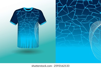 T-shirt Sport Design Template, T-shirt Mockup Abstract Grunge Sport Jersey Design For Cricket, Football Soccer, Racing, Sports, Running Soccer Jersey. Uniform Front View