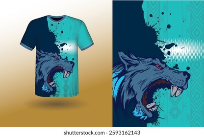 T-shirt Sport Design Template, T-shirt Mockup Abstract Grunge Sport Jersey Design For Cricket, Football Soccer, Racing, Sports, Running Soccer Jersey. Uniform Front View