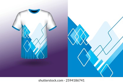 T-shirt Sport Design Template, T-shirt Mockup Abstract Grunge Sport Jersey Design For Cricket, Football Soccer, Racing, Sports, Running Soccer Jersey. Uniform Front View