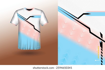 T-shirt Sport Design Template, T-shirt Mockup Abstract Grunge Sport Jersey Design For Cricket, Football Soccer, Racing, Sports, Running Soccer Jersey. Uniform Front View