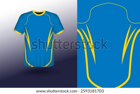 T-shirt Sport Design Template, T-shirt Mockup Abstract Grunge Sport Jersey Design For Cricket, Football Soccer, Racing, Sports, Running Soccer Jersey. Uniform Front View