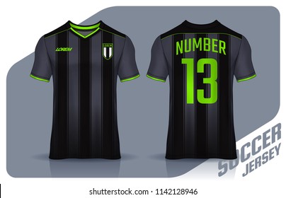 t-shirt sport design template, Soccer jersey mockup for football club. uniform front and back view.