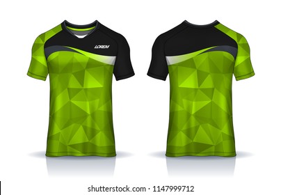 t-shirt sport design template, Soccer jersey mockup for football club. uniform front and back view.