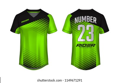 t-shirt sport design template, Soccer jersey mockup for football club. uniform front and back view.