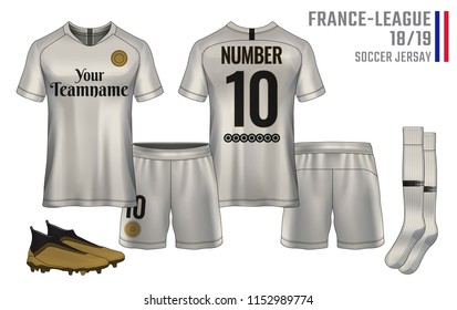 t-shirt sport design template, Soccer jersey mockup for football club. uniform front and back view.