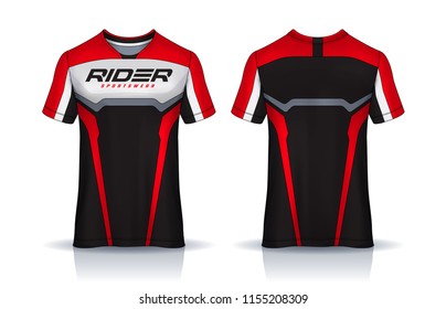 t-shirt sport design template, Soccer jersey mockup for football club. uniform front and back view.