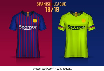 t-shirt sport design template, Soccer jersey mockup for football club. uniform front and back view.