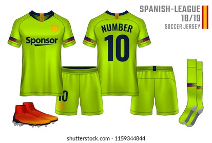 t-shirt sport design template, Soccer jersey mockup for football club. uniform front and back view.