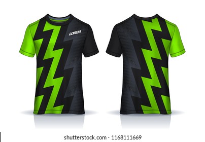 t-shirt sport design template, Soccer jersey mockup for football club. uniform front and back view.